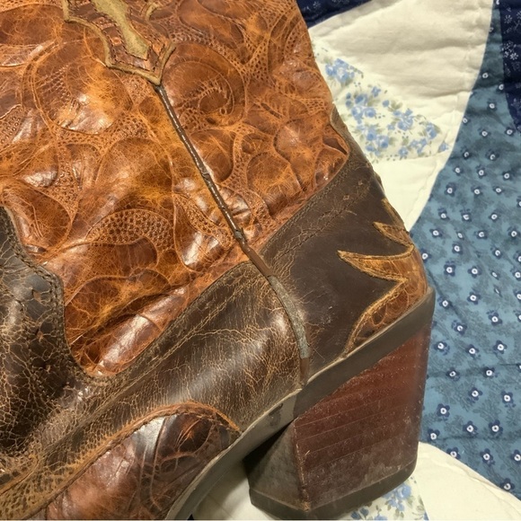 Ariat Dahlia Brown Leather Cowboy Boots - Picture 10 of 10